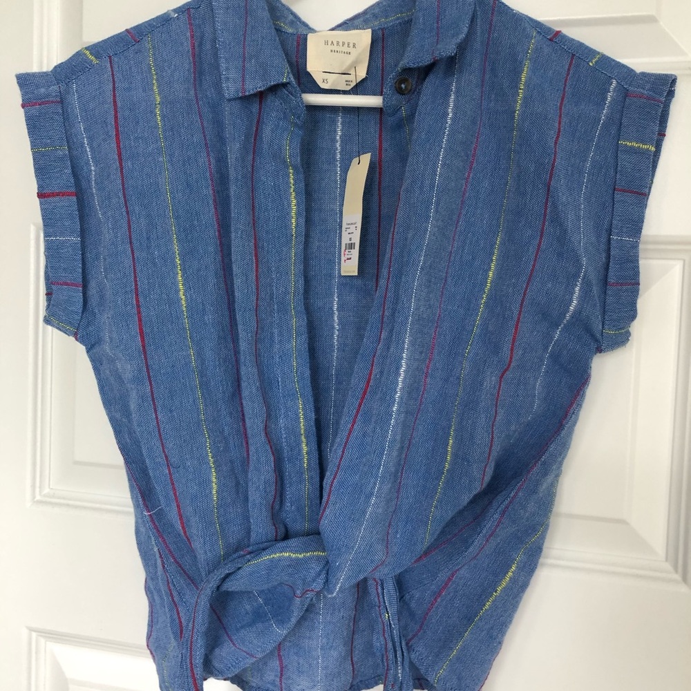 Denim Tie Shirt